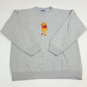 Vintage 90's Winnie The Pooh Embroidered Crewneck Sweatshirt Size L SMALL FLAW